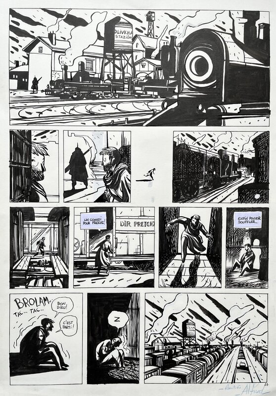 Alfred, Le désespoir du singe - Planche originale Alfred, Le désespoir du singe - Planche originale