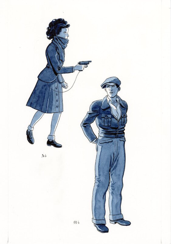 En vente - Dominique Bertail, Madeleine, Résistante tome 2 – Illustration originale 10 - Illustration originale