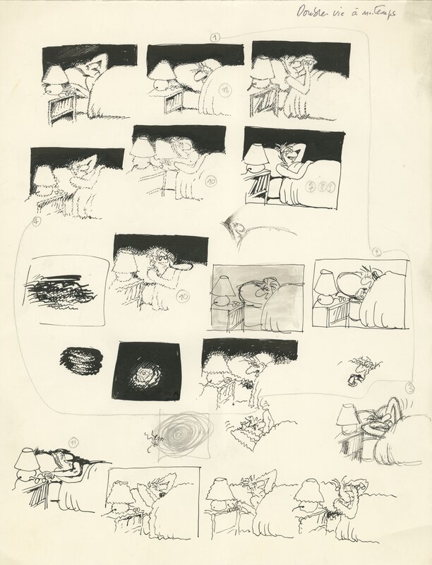 For sale - Claire Bretécher, Etude Les miros sont fatigués - Les Frustrés - Comic Strip