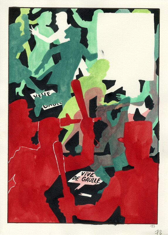 En vente - Maurane Mazars, Jean Cocteau & Jean Marais – Planche originale 73 - Planche originale