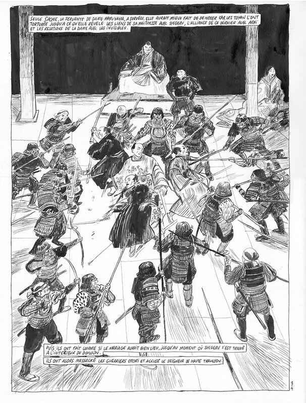 For sale - Benjamin Bachelier, Le clan des Otori – planche originale 34, tome 3 - Comic Strip