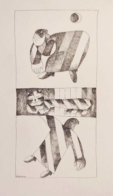 Cart'à chat by Violet Elzbieta - Original Illustration