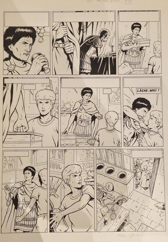 Marc Jailloux, Jacques Martin, Mathieu Breda, Alix - Par delà le Styx - Planche originale