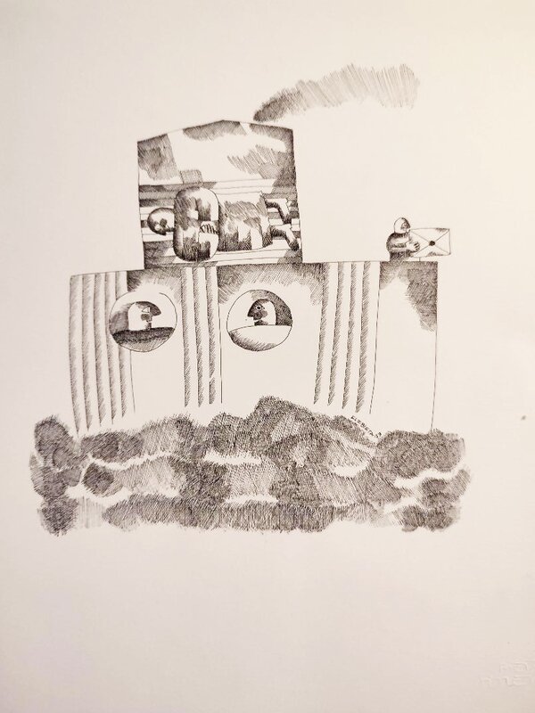 Violet Elzbieta, Je t'envoie ces quelques mots... - Illustration originale