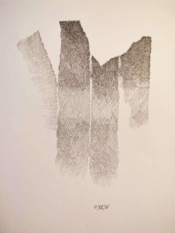 Violet Elzbieta, L'homme dans la brume - Original Illustration