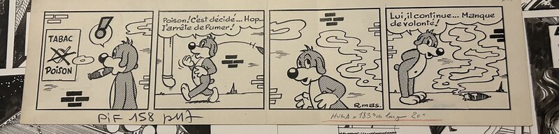 For sale - Roger Mas, José Cabrero Arnal, Mas, Strip Pif Tabac, PifGadget#158, 1972. - Comic Strip