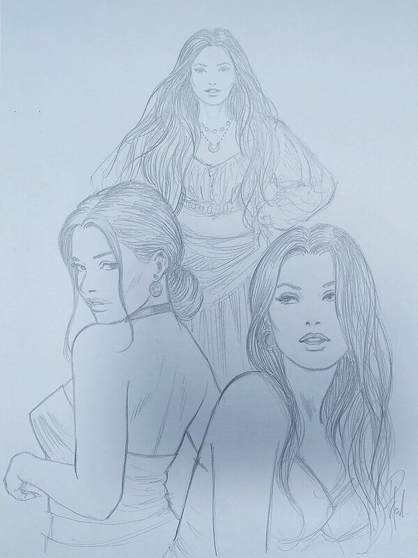 Trio de charme by Laurent Paturaud - Original Illustration