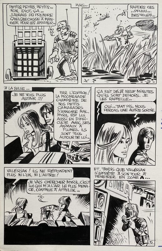 Jean-Claude Mézières, Valerian Droles De Specimen Page 6 - Mezieres - Planche originale