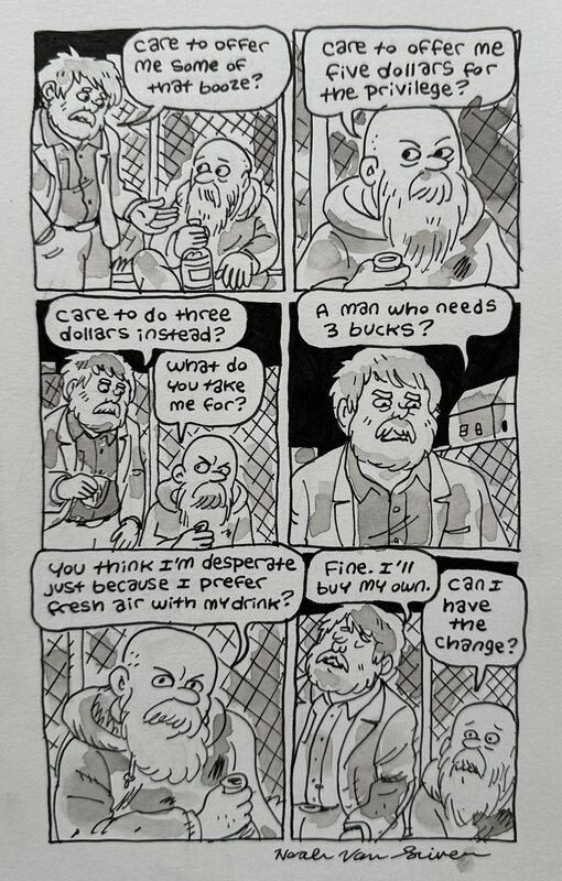 Van Sciver Noah - Fante Bukowski - Planche originale