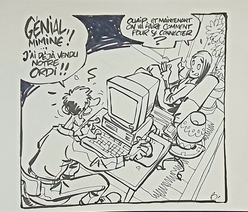 Dessin de Charb pour le magazine Aucland - Planche originale