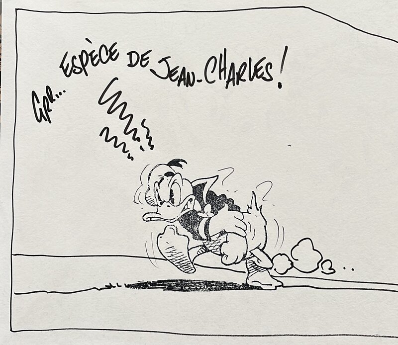 Dédicace de Régis Loisel sur Mickey - Café Zombo - Sketch