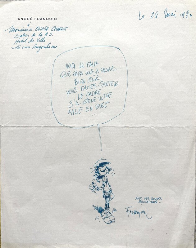 Gaston Lagaffe by André Franquin - Sketch