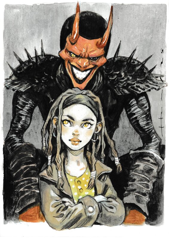 Coral et le Diable par José Homs - Illustration originale