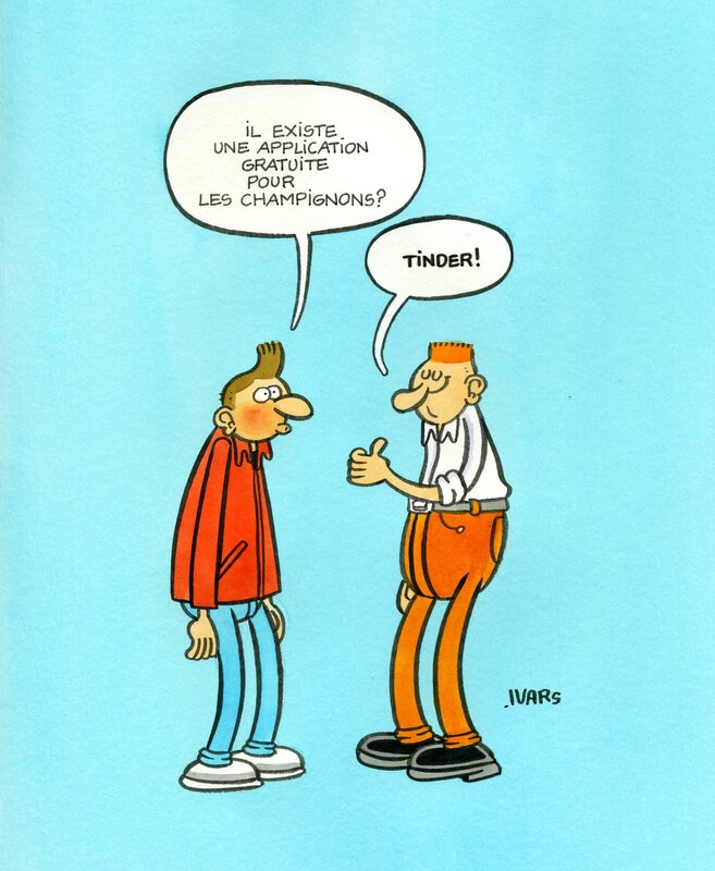 For sale - Tinder by Éric Ivars - Original Illustration