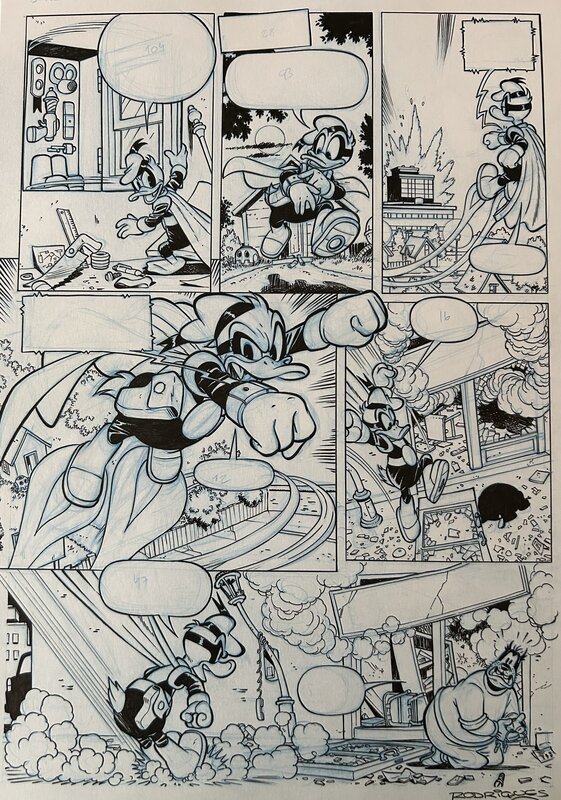 Paco Rodriguez Peinado, Maya Åstrup, Giovan Battista Carpi, Guido Martina, Rodriguez, Fantomiald, Alliés, planche n°3, 2025. - Comic Strip