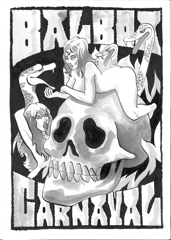 For sale - Alexis Bacci - Illustration Balboa Carnaval - Original Illustration