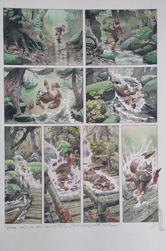 Benoît Du Peloux, Planche originale Tracnar et Faribol: Stratus - Comic Strip