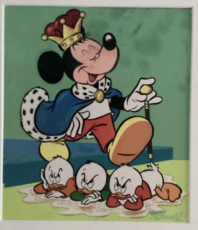 En vente - René Guillaume, Couverture  journal de Mickey numero 888 juin 1969 - Planche originale