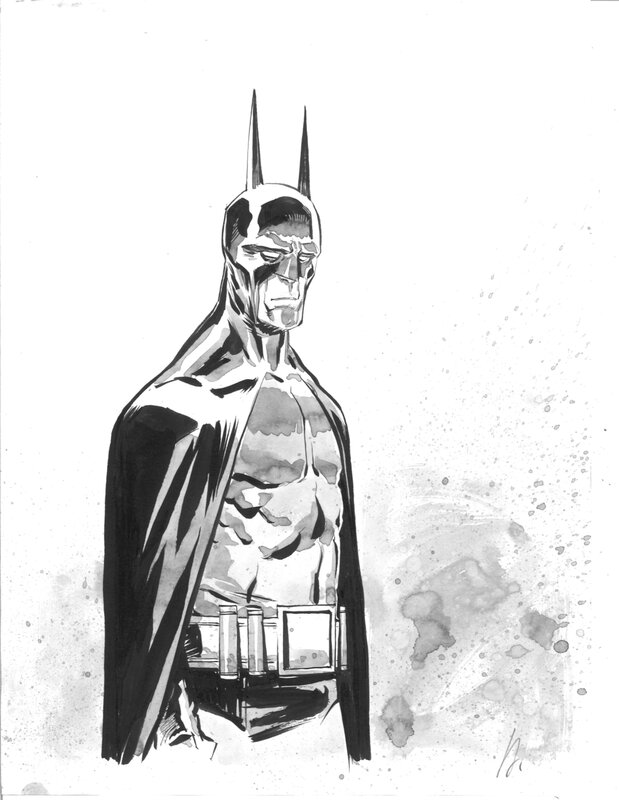 En vente - Virginie Augustin - illustration Sad Batman - Illustration originale
