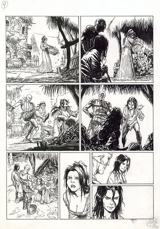 En vente - Giulio De Vita, Les Mondes de Thorgal - Kriss de Valnor - Planche originale