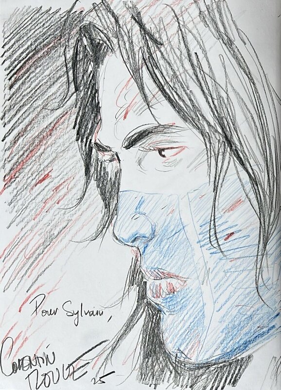 Dédicace double page Rouge - Thorgal Saga - Wendigo - Sketch