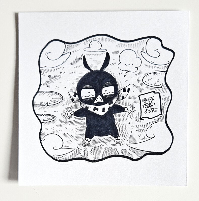 Dessin original de l'Inktober 2025 : Ryôga de Ranma 1/2 par oTTami ! - Illustration originale