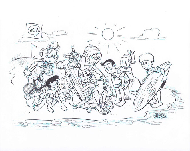 Gerben Valkema | Promotieprent Yieha - Illustration originale