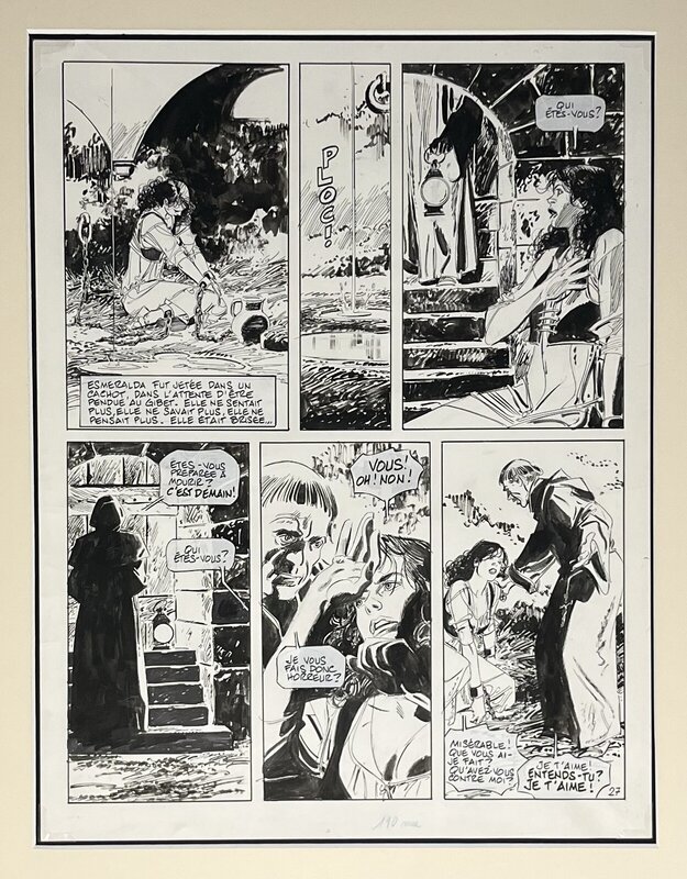 Paul Gillon, Claude Gendrot, Victor Hugo, 1985 - Esmeralda et Frollo - Comic Strip
