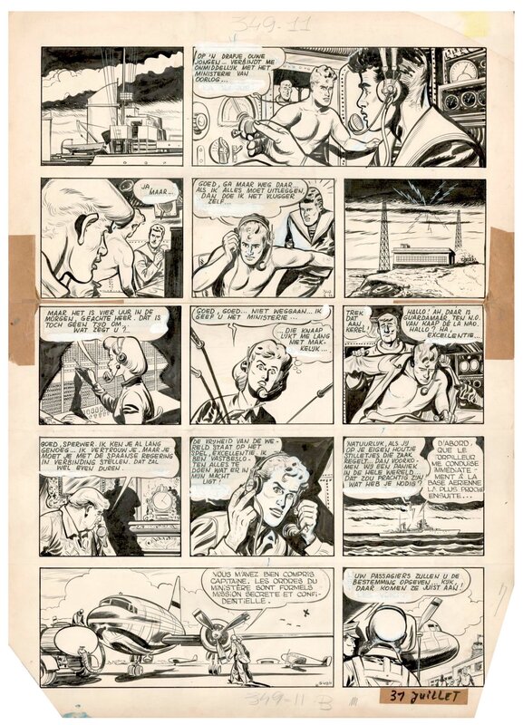 Sirius, Planche 11 de La planète silencieuse, vol. 8 de l'épervier bleu. - Planche originale