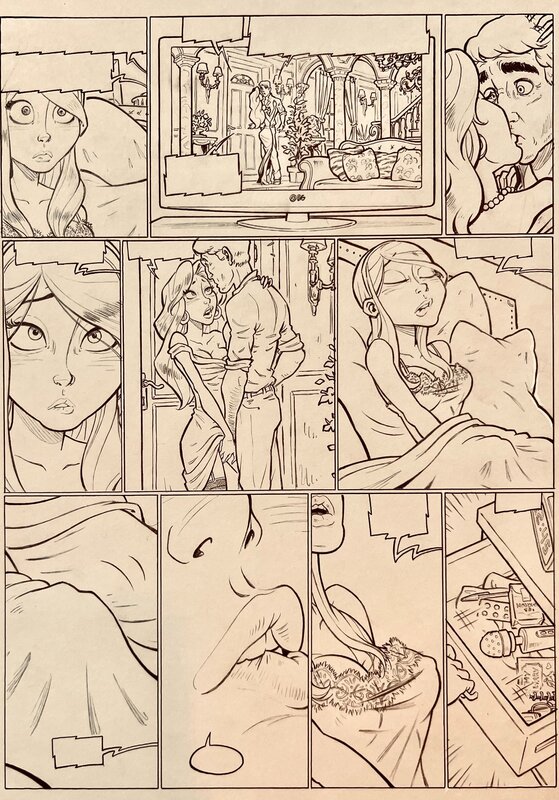 En vente - Siteb, Jean-Charles Gaudin, Les Filles Du Dessous - Planche originale