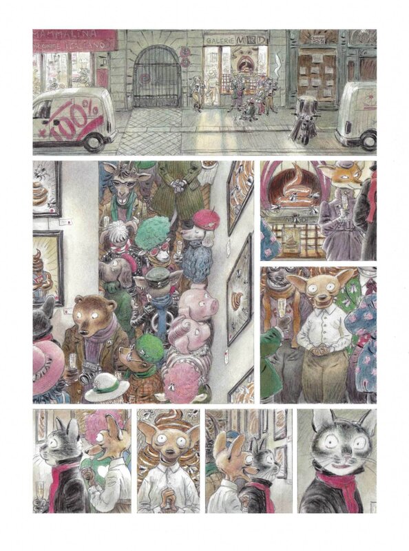 For sale - Andréi Arinouchkine, Le chat-peintre. Planche 35 - Comic Strip