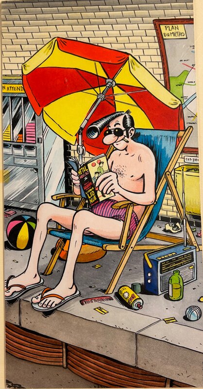 Couverture Metal Hurlant avec Lucien de Margerin - Couverture originale