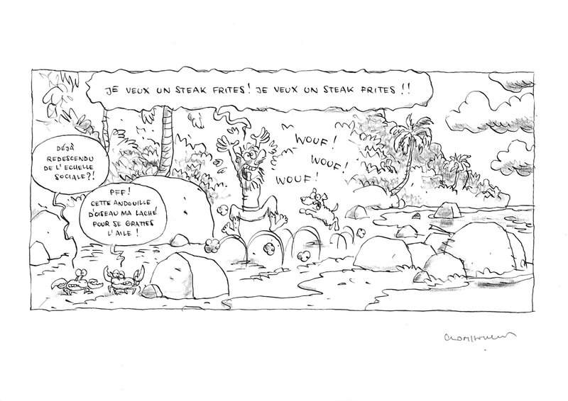 Luc Cromheecke, Sti, (6/6) L'île carrément perdue / Het godvrrgeten eiland - Comic Strip