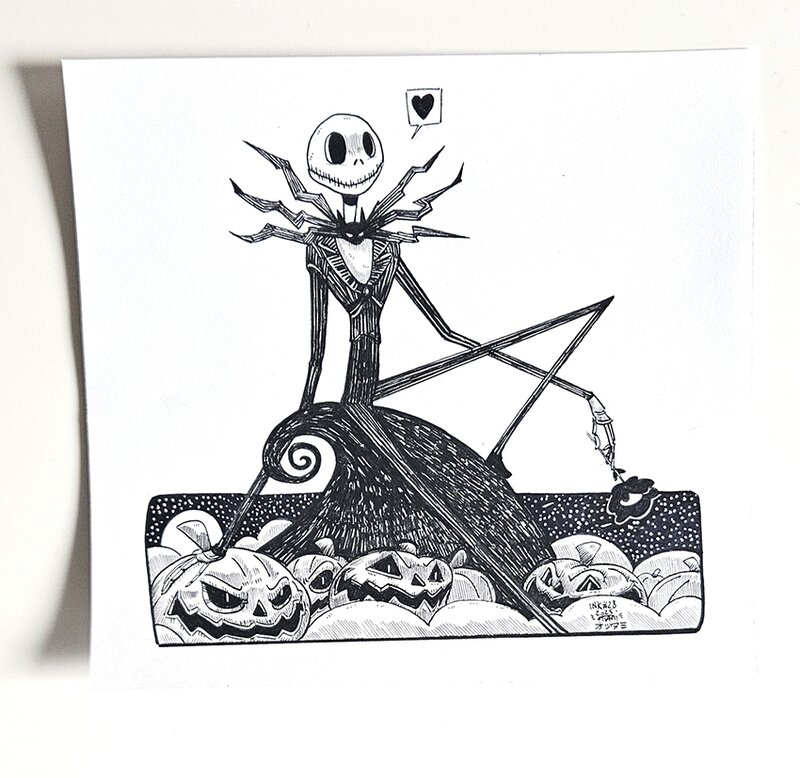Dessin original de l'Inktober 2025 : Mr Jack par oTTami ! - Illustration originale