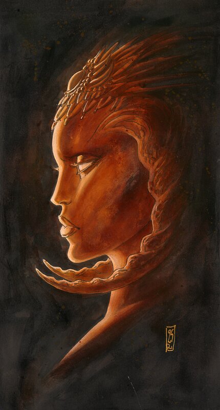 En vente - La diablesse  par Olivier Ledroit - Illustration originale