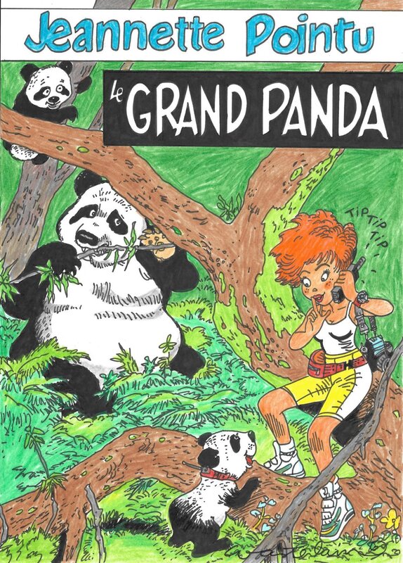 Marc Wasterlain, Jeannette Pointu - Couverture Le Grand Panda - Original Cover
