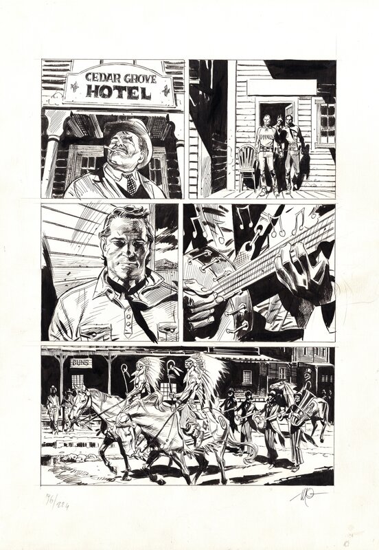 En vente - Massimo Carnevale, Mauro Boselli, Tex - La Vengeance des Ombres - Planche originale