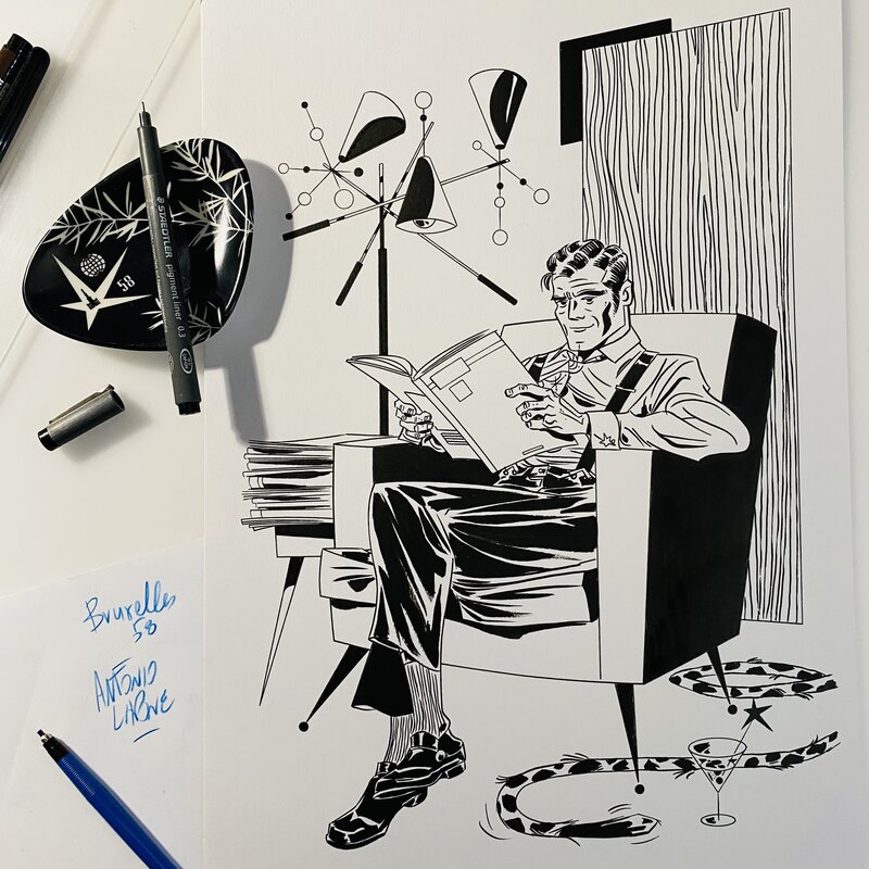 Carte de vœux 2023 by Antonio Lapone - Original Illustration