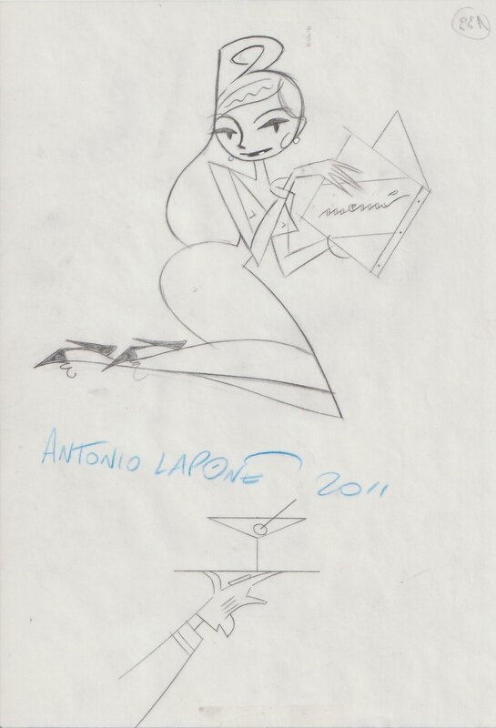 La femme lectrice par Antonio Lapone - Illustration originale
