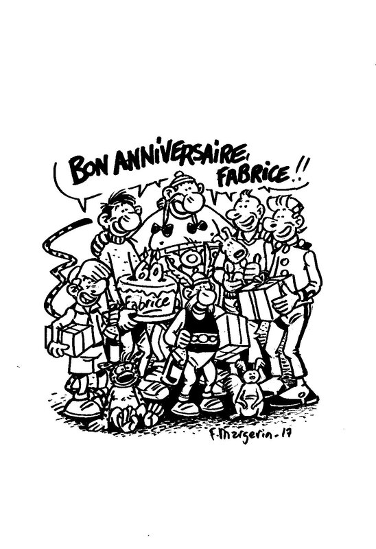 Frank Margerin, Bon anniversaire Fabrice - Illustration originale