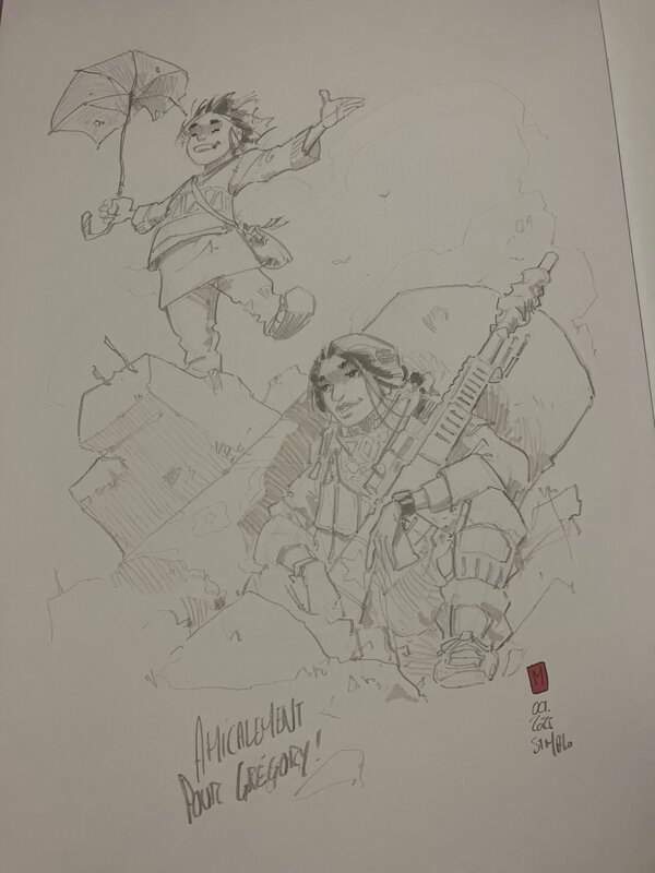 Dédicace Sébastien morice ROJAVA - Sketch