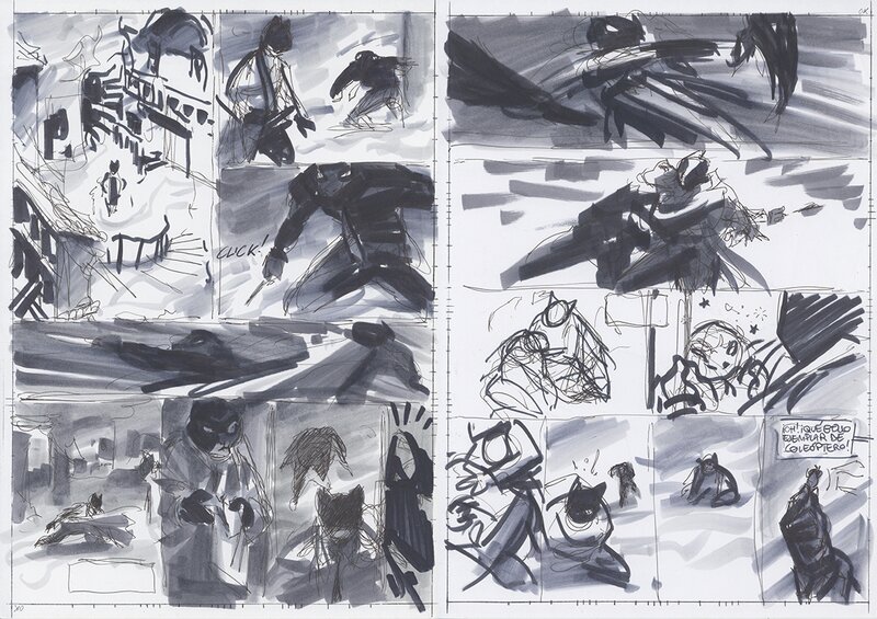 Juanjo Guarnido, Blacksad, Tome 1, planches 14 et 15 - Œuvre originale