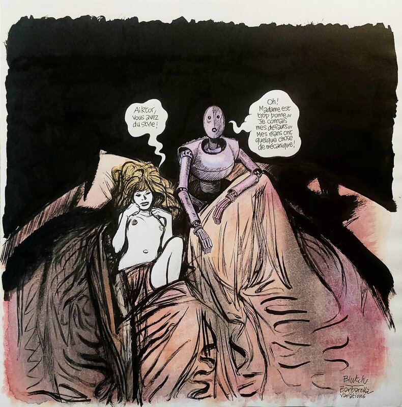 Blutch Variations - Barbarella - Original Illustration