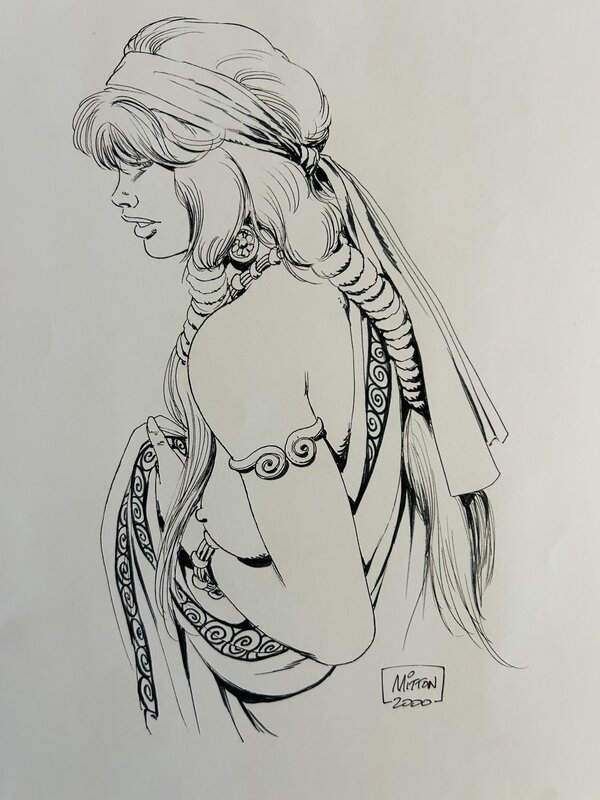 Mitton, Vae Victis!#11, illustration d’Ambre, ex-libris Boulevard de la BD, 2001. - Original Illustration