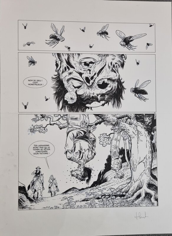 En vente - Alain Henriet, Pierre Dubois, Usagi, Western - La vallée des oubliées - Planche originale