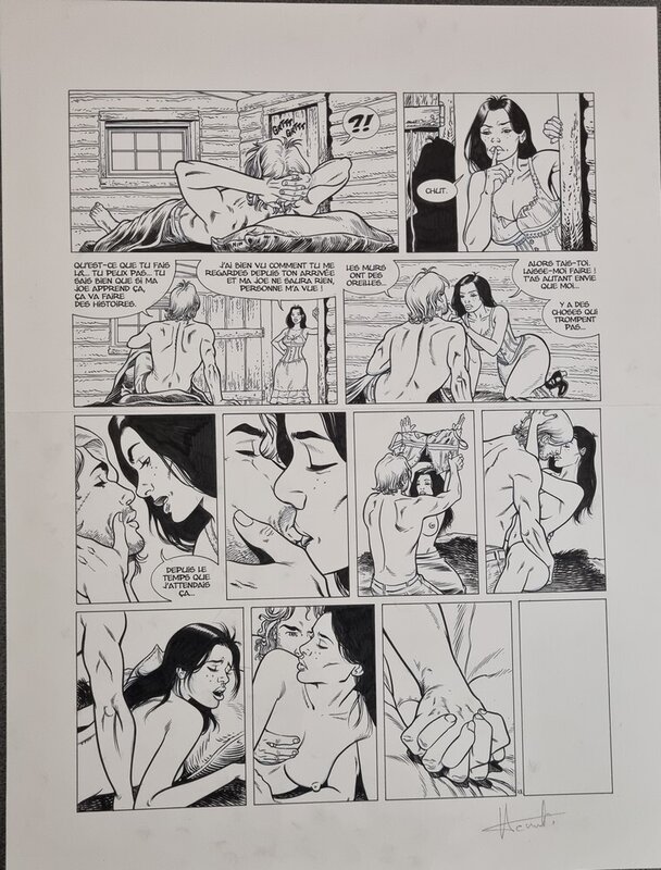 En vente - Alain Henriet, Pierre Dubois, Usagi, Western - La vallée des oubliées - Planche originale