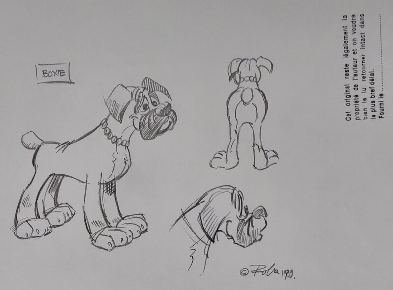 Jean Roba, Boule et Bill : Boxie - Illustration originale