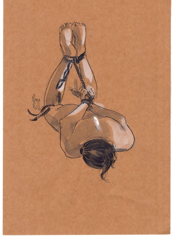 En vente - Shibari 02 par Marc Rouchairoles - Planche originale
