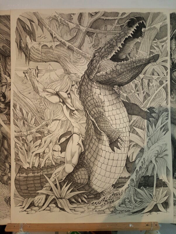 En vente - Philippe Bringel, Le seigneur de la jungle - Planche originale