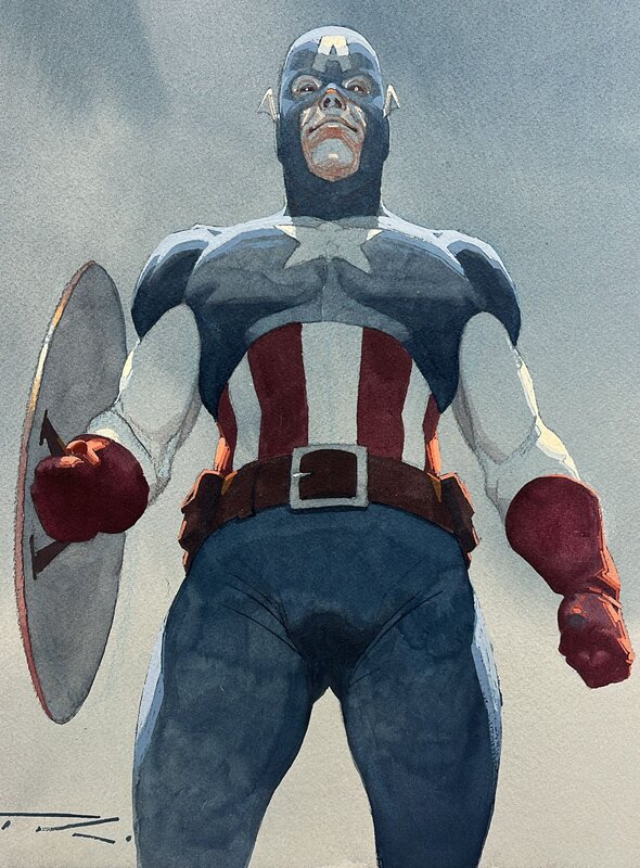 Commission Esad Ribic - Capitain America - Illustration originale